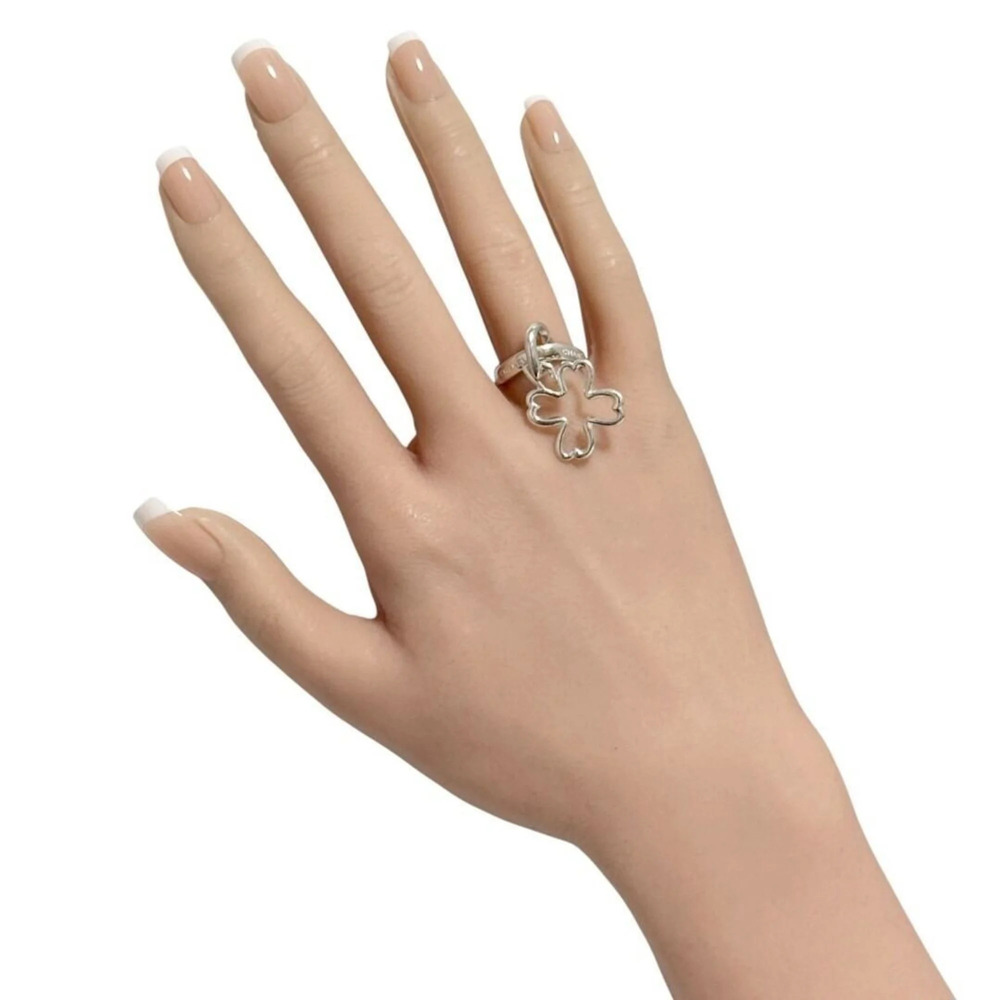 CHANEL Authentic Silver Love Ring - Picture 10 of 10